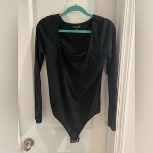 Express long sleeve black body suit